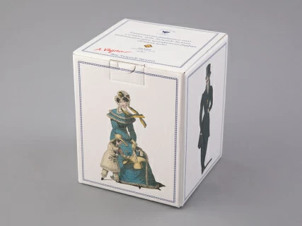 Подарочный набор чайный форма Гербовая рисунок Modes de Paris (синий) арт. 81.25656.00.1, 