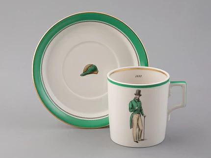 Подарочный набор чайный форма Гербовая рисунок Modes de Paris (зеленый) арт. 81.25659.00.1