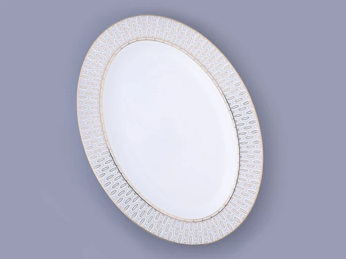 Блюдо овальное 355 мм форма Премиум рисунок Саламандра Грей арт. 80.44702.00.1, 