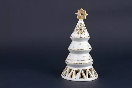 Подсвечник Елочка-пирамида, рисунок Золотой, арт 60.15274.00.1