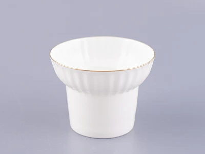 Чашка с блюдцем кофейная 155 мл форма Волна рисунок Золотой кантик арт. 81.13549.00.1