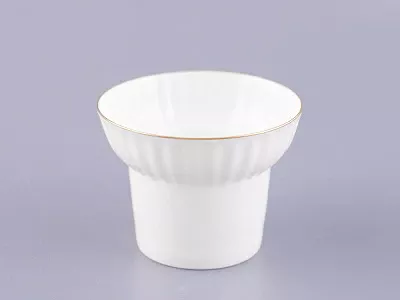 Чашка с блюдцем кофейная 155 мл форма Волна рисунок Золотой кантик арт. 81.13549.00.1