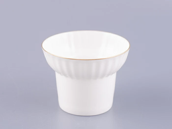 Чашка с блюдцем кофейная 155 мл форма Волна рисунок Золотой кантик арт. 81.13549.00.1, 