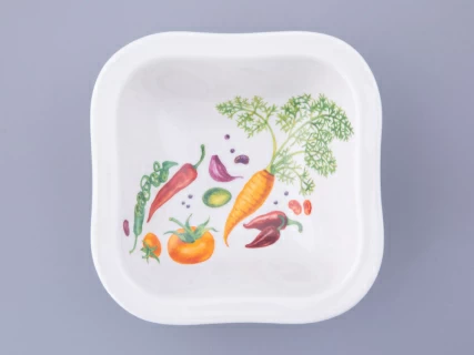 Салатник двухпорционный форма Молодежная квадратный рисунок Мамина Дача, арт. 80.48022.00.1, 