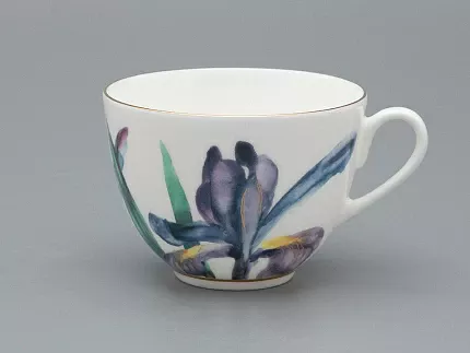 Чашка с блюдцем L’Art des Fleurs в подарочной упаковке, форма Весенняя 2, рисунок Аметистовое пламя, арт 81.33403.00.1