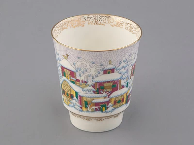 Чашка с блюдцем 165 мл форма Майская рисунок Зимний день, арт. 81.10375.00.1