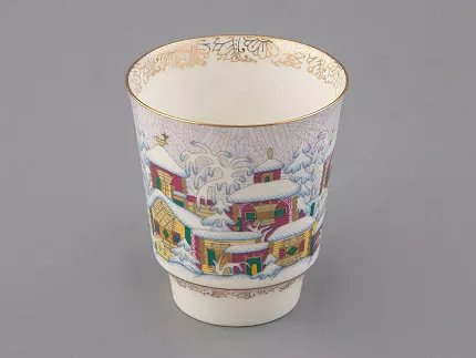 Чашка с блюдцем 165 мл форма Майская рисунок Зимний день, арт. 81.10375.00.1