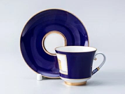 Чашка с блюдцем кофейная 145 мл.,  форма Банкетная,  рисунок Классика Петербурга 52% №5 арт. 81.18112.00.1, 