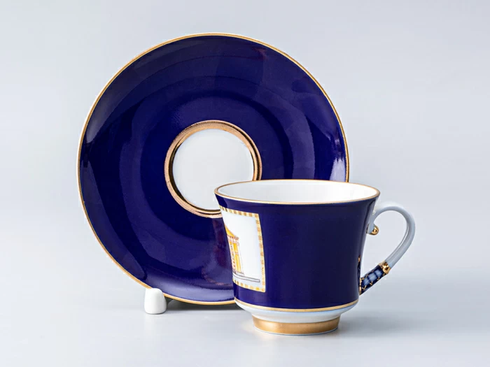 Чашка с блюдцем кофейная 145 мл.,  форма Банкетная,  рисунок Классика Петербурга 52% №5 арт. 81.18112.00.1, 