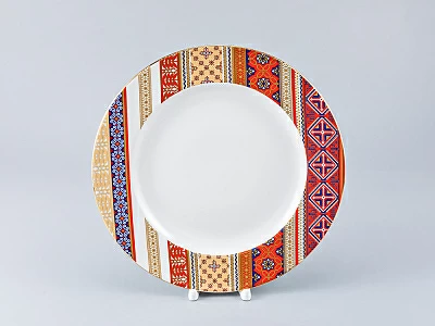 Тарелка мелкая 270 мм форма Гладкая рисунок Русский стиль, арт. 80.98811.00.1