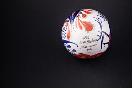 Елочная игрушка Шар, рисунок Жар-птица, арт 60.15214.00.1