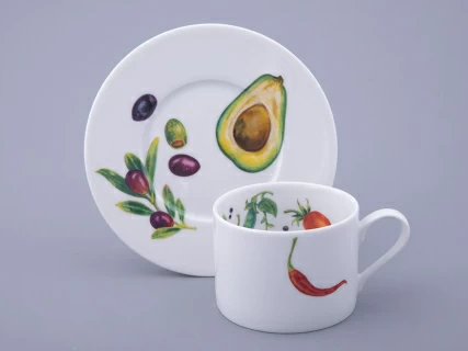 Чашка с блюдцем форма Соло рисунок Мамина Дача, арт. 81.32794.00.1, 