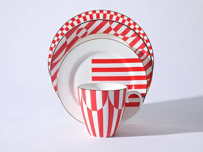 Тарелка плоская 270 мм Стандартная-2 рисунок Да и нет Красный арт. 80.44737.00.1