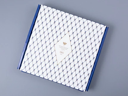 Тарелка декоративная 195 мм в подарочной упаковке форма Эллипс рисунок Пепел, арт. 81.34077.00.1