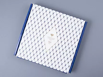 Тарелка декоративная 195 мм в подарочной упаковке форма Эллипс рисунок Пепел, арт. 81.34077.00.1