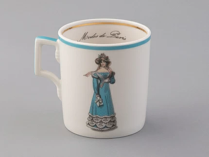 Чашка с блюдцем чайная 220 мл форма Гербовая рисунок Modes de Paris 1823 арт. 81.25412.00.1