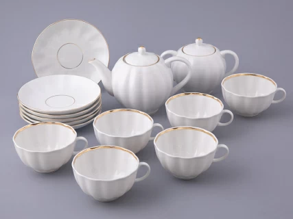 Сервиз чайный форма Тюльпан, рисунок Белоснежка на  6 персон,14 предметов, арт 81.14790.04.1, 