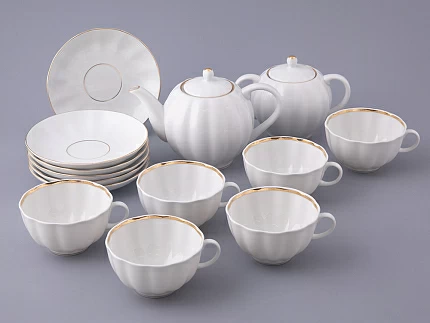 Сервиз чайный форма Тюльпан, рисунок Белоснежка на  6 персон,14 предметов, арт 81.14790.04.1