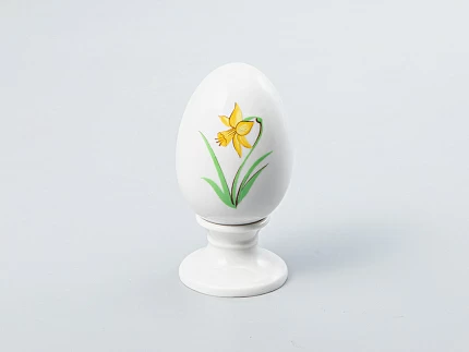Яйцо пасхальное на подставке форма Нева рисунок Желтый нарцисс, арт. 80.98856.00.1 Яйцо пасхальное на подставке форма Нева рисунок Желтый нарцисс, арт. 80.98856.00.1