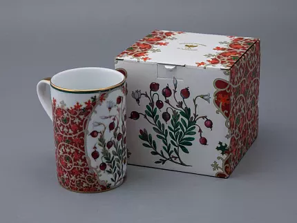 Бокал 400 мл в подарочной упаковке, форма Соло, рисунок Клюква заповедная, арт. 81.34281.00.1