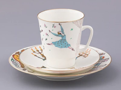 Трехпредметный комплект 165 мл форма Майская рисунок Балет Ромео и Джульетта, арт. 81.21564.00.1