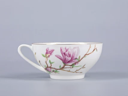 Чашка с блюдцем чайная 300мл, форма Купольная, рисунок Магнолия, арт 81.29660.00.1, 