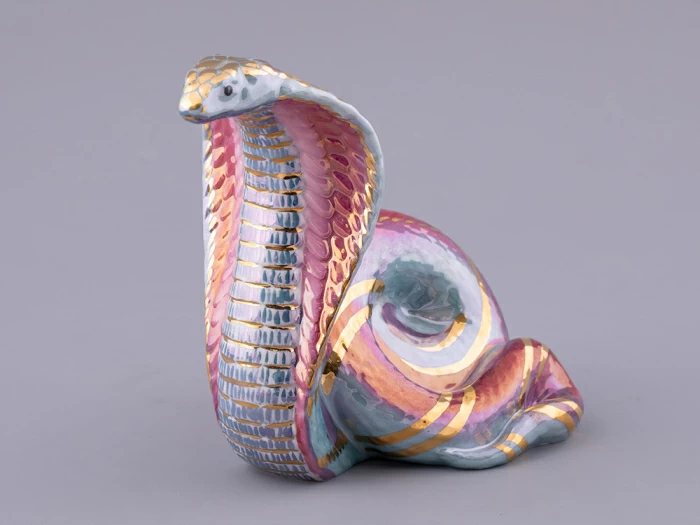 Скульптура форма Кобра, большой размер, в подарочной упаковке, рисунок Восход, арт. 81.32813.00.1, 