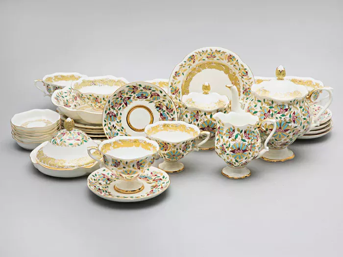 Сервиз чайный Наташа Розовые цветы, 6 персон 30 предметов арт. 81.15176.00.1, 