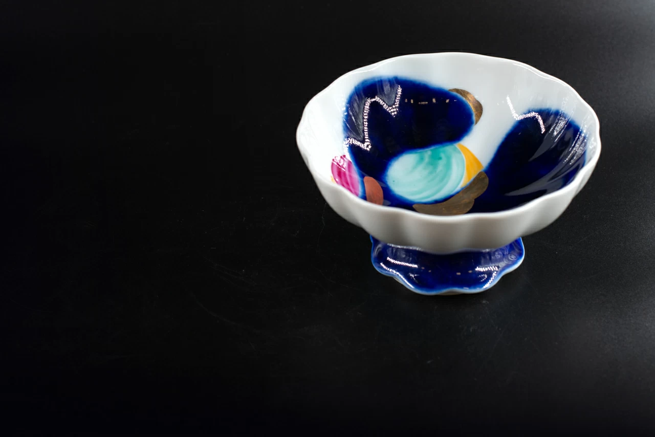 Сервиз кофейный на форме Тюльпан, Кобальтовые пятна, арт 61.20984.00.1, 