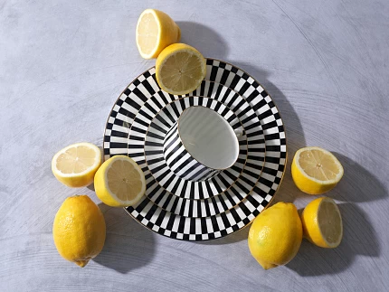 Тарелка плоская 200 мм форма Стандартная 2 рисунок Да и нет Черный, арт. 80.46529.00.1