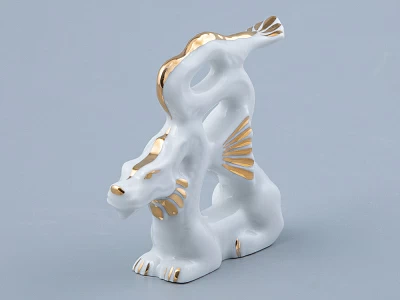 Скульптура Дракон изящный N2 Золотой арт. 82.45133.00.1