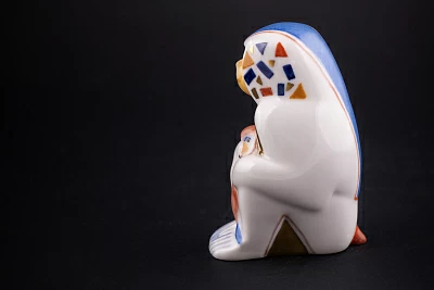 Скульптура Павиан с детенышем, рисунок Калейдоскоп, арт 62.09268.00.1