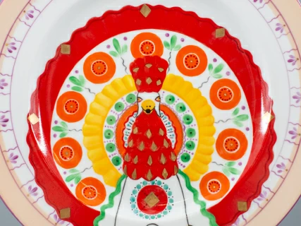 Декоративная тарелка 265 мм, форма Mazarin, рисунок Жар птица, арт 80.86742.00.1, 