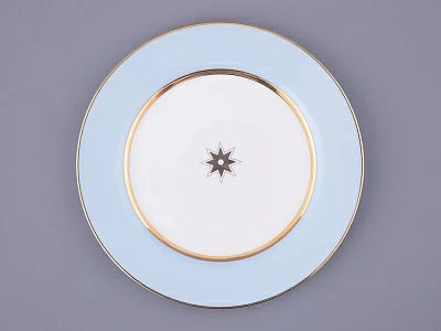 Тарелка плоская 200 мм форма Стандартная 2 рисунок Азур Голубой арт. 80.49065.00.1