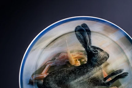 Блюдо декоративное Над островом Заячий, на форме Ромашка, арт 60.10245.00.1