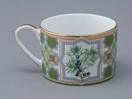 Чашка с блюдцем 250 мл в подарочной упаковке форма Соло рисунок Можжевельник ароматный, арт. 81.33953.00.1