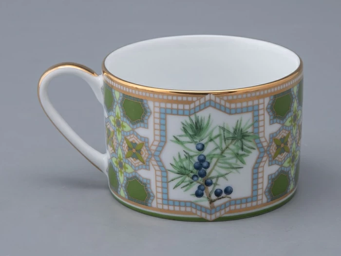 Чашка с блюдцем 250 мл в подарочной упаковке форма Соло рисунок Можжевельник ароматный, арт. 81.33953.00.1, 