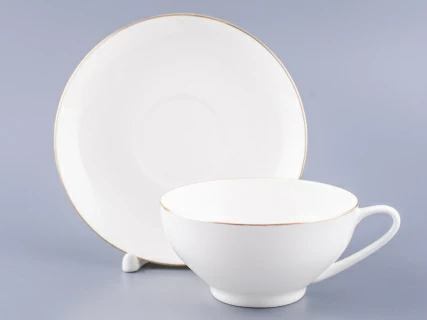 Чашка с блюдцем чайная 300 мл форма Купольная рисунок Золотая лента арт. 81.16430.00.1, 