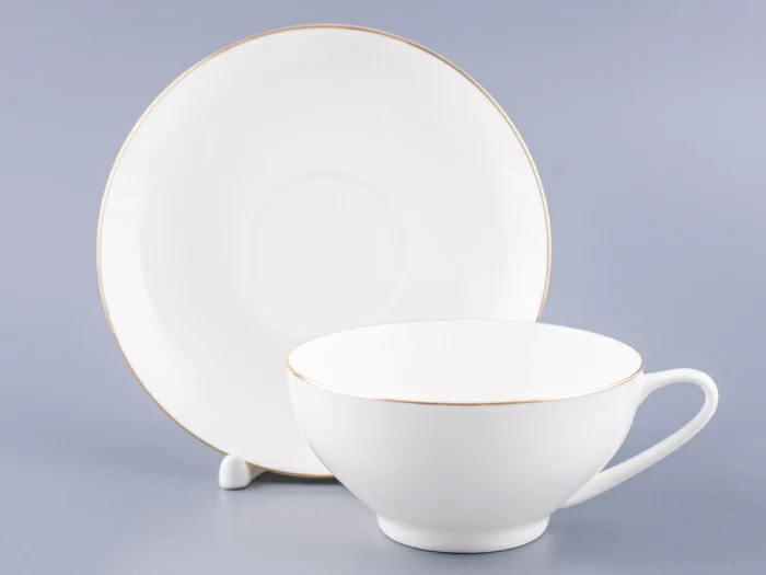 Чашка с блюдцем чайная 300 мл форма Купольная рисунок Золотая лента арт. 81.16430.00.1, 