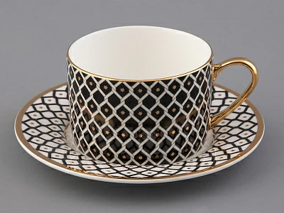 Сервиз чайный форма Идиллия рисунок Неро 1, на 4 персоны 10 предметов, арт. 81.32140.00.1