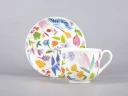 Чашка с блюдцем чайная 345 мл форма Ландыш рисунок Primavera арт. 81.30808.00.1, 