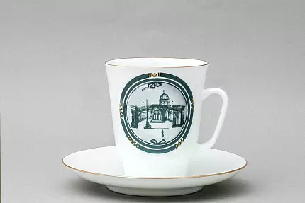 Чашка с блюдцем кофейная 165 мл форма Майская рисунок Виды Санкт-Петербурга арт. 81.14123.00.1