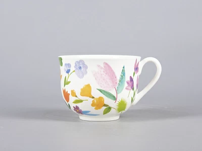 Чашка с блюдцем чайная 345 мл форма Ландыш рисунок Primavera арт. 81.30808.00.1