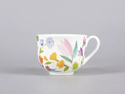 Чашка с блюдцем чайная 345 мл форма Ландыш рисунок Primavera арт. 81.30808.00.1