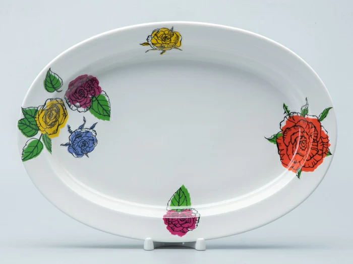 Блюдо овальное Молодежная Галерея роз 350 мм арт. 80.40347.00.1, 