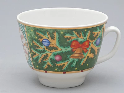 Чашка с блюдцем чайная 350 мл форма Подарочная рисунок Морозный январь арт. 81.31749.00.1 Чашка с блюдцем чайная 350 мл форма Подарочная рисунок Морозный январь арт. 81.31749.00.1