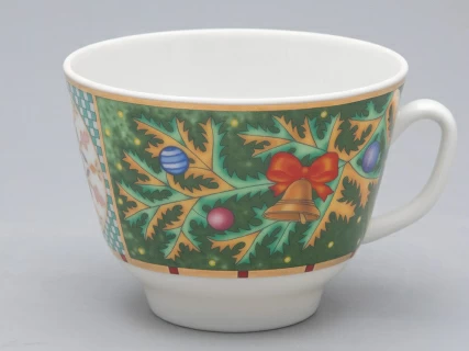 Чашка с блюдцем чайная 350 мл форма Подарочная рисунок Морозный январь арт. 81.31749.00.1, 