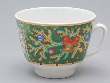 Чашка с блюдцем чайная 350 мл форма Подарочная рисунок Морозный январь арт. 81.31749.00.1