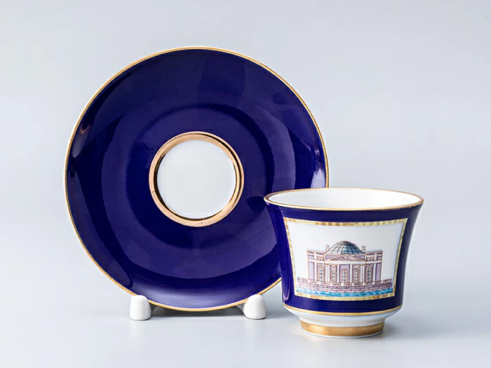 Чашка с блюдцем кофейная 145 мл форма Банкетная рисунок Классика Петербурга 52% №1 арт. 81.18108.00.1, 