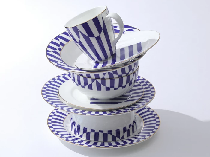 Тарелка плоская 270 мм Стандартная-2 рисунок Да и нет Синий арт. 80.44732.00.1, 